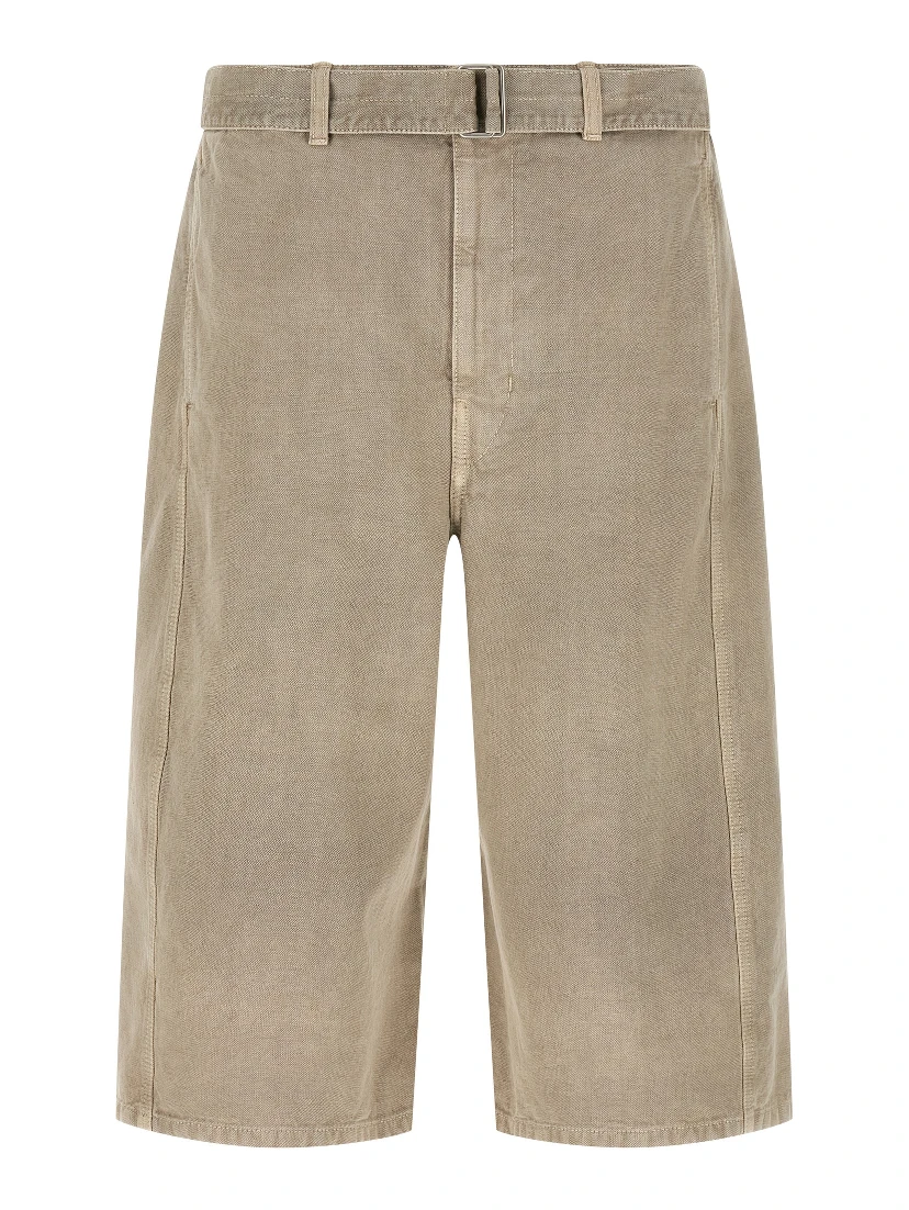 Gray Cotton Bermuda Shorts