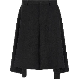 Black Wool Bermuda Shorts