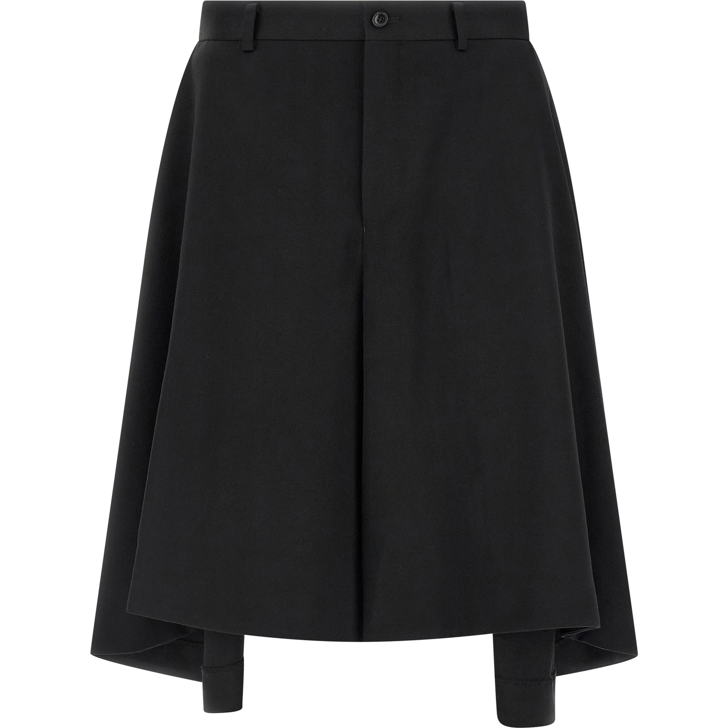 Black Wool Bermuda Shorts