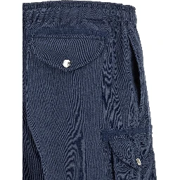 Blue Linen Bermuda Shorts