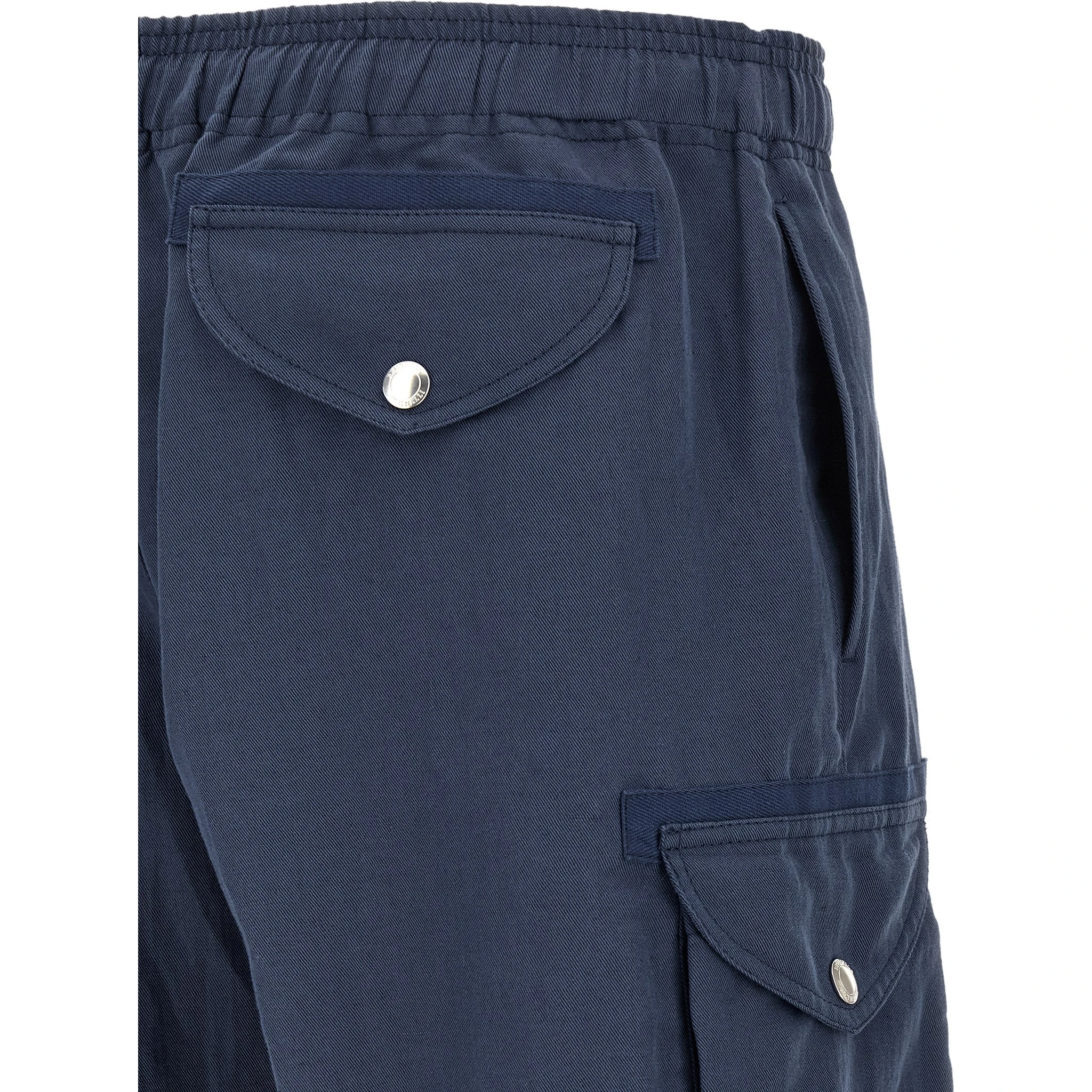 Blue Linen Bermuda Shorts