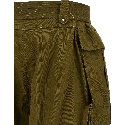 Bicolor Cotton Bermuda Shorts