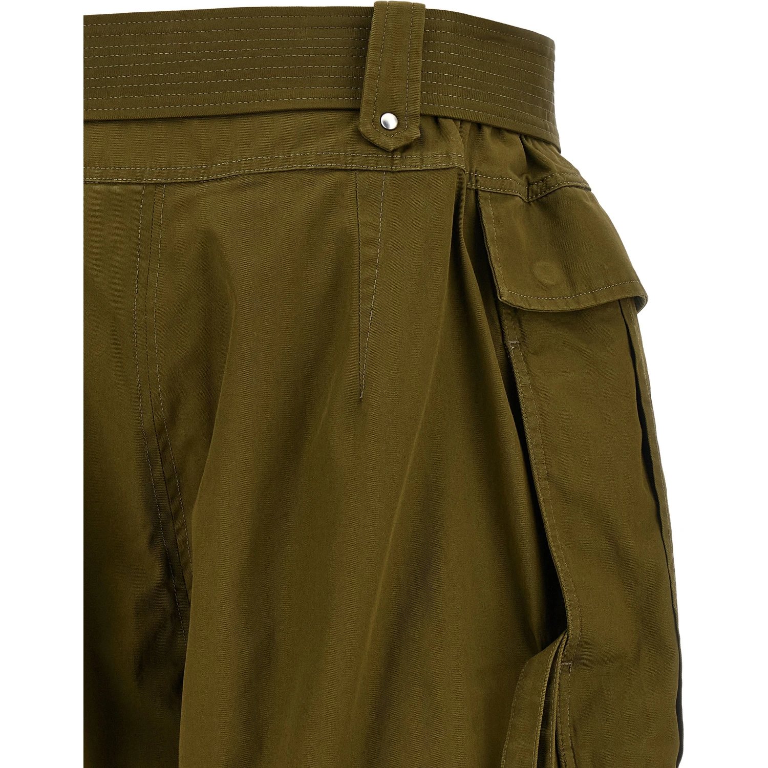 Bicolor Cotton Bermuda Shorts