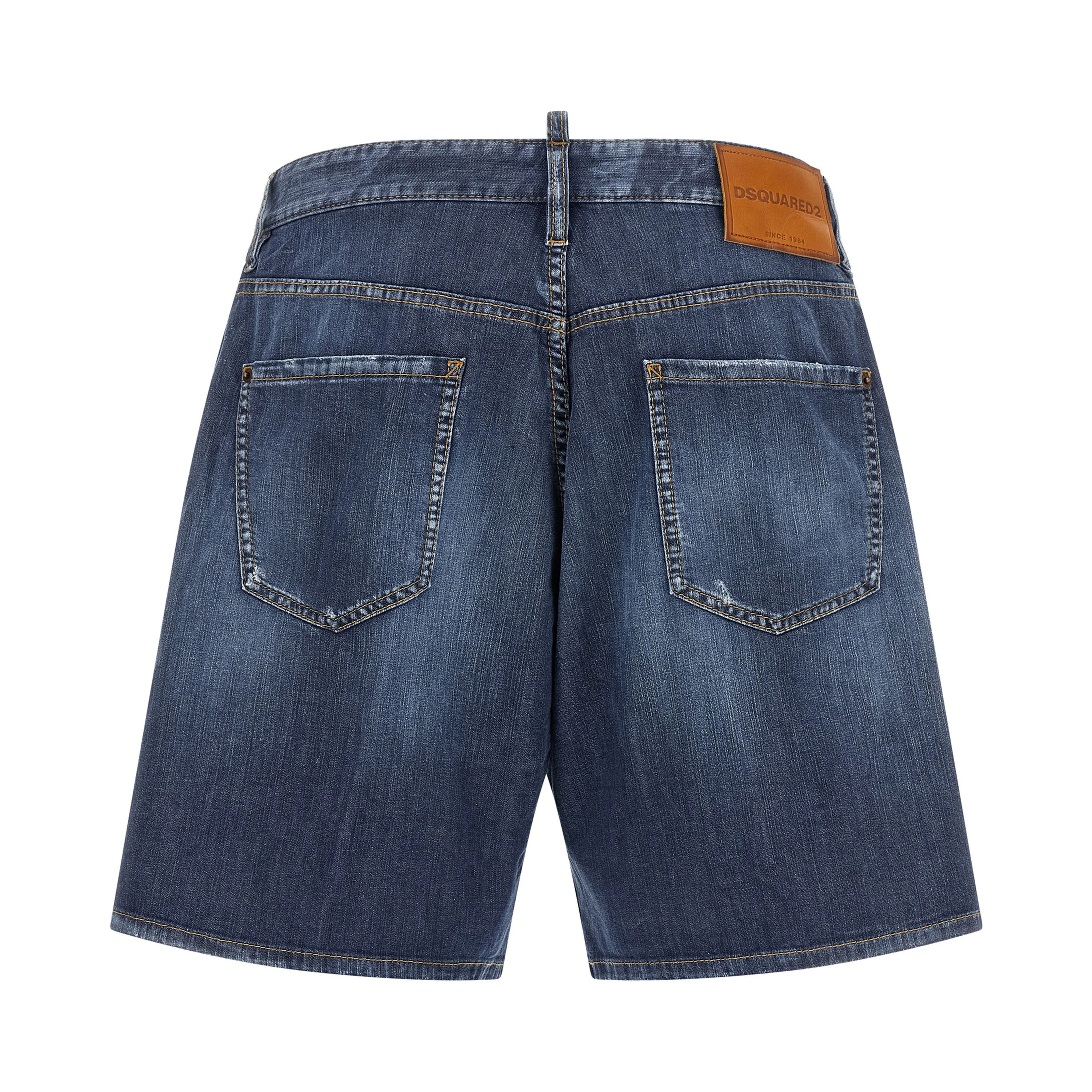 Blue Cotton Bermuda Shorts