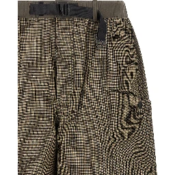 Bicolor Linen Bermuda Shorts