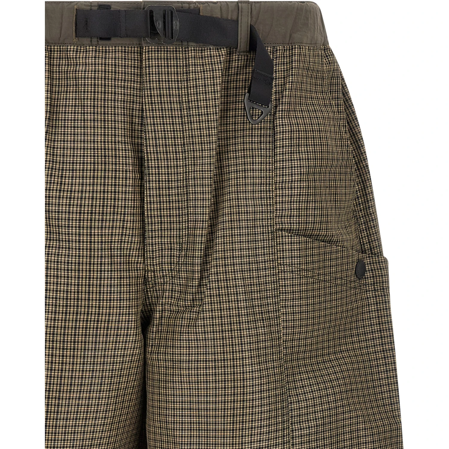 Bicolor Linen Bermuda Shorts