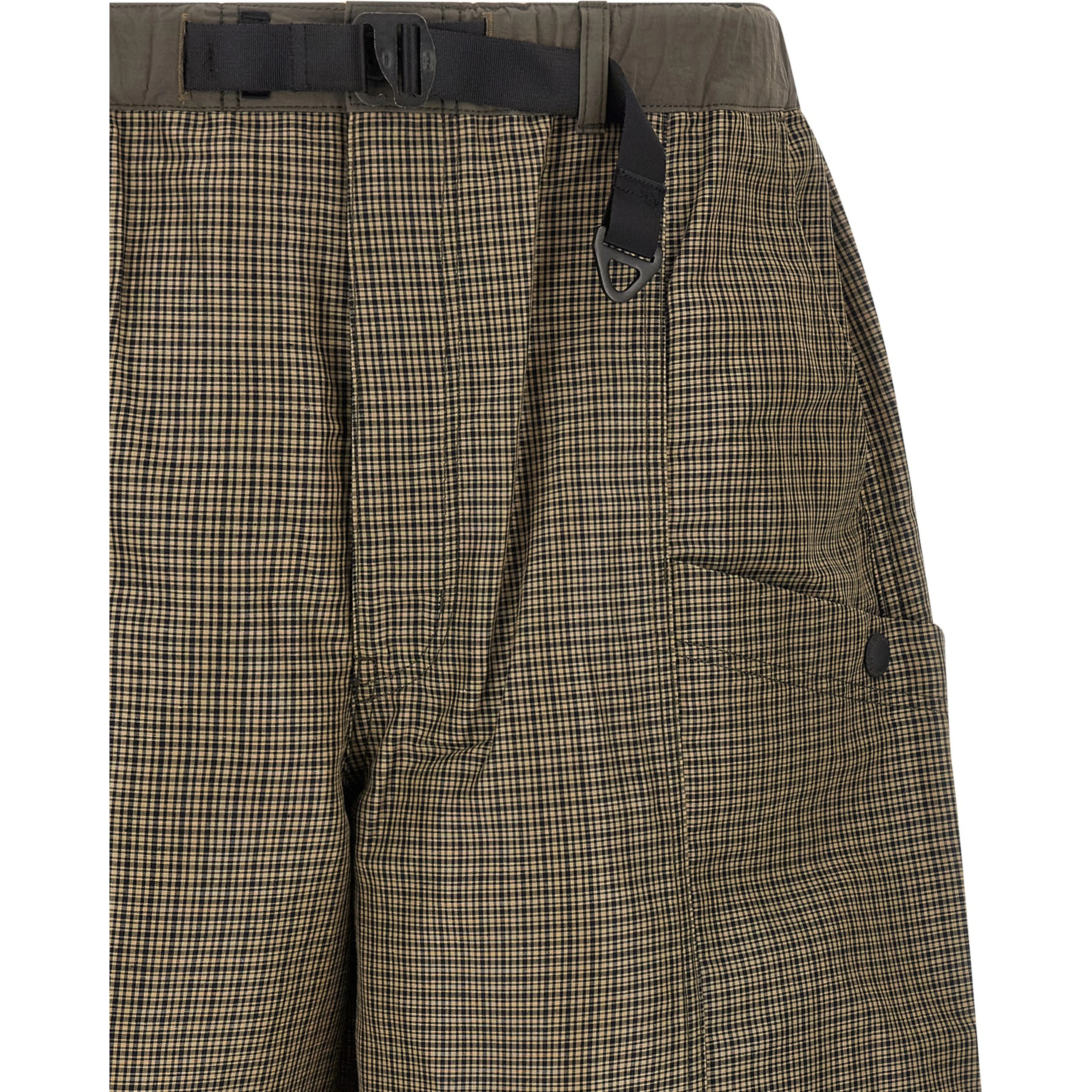 Bicolor Linen Bermuda Shorts