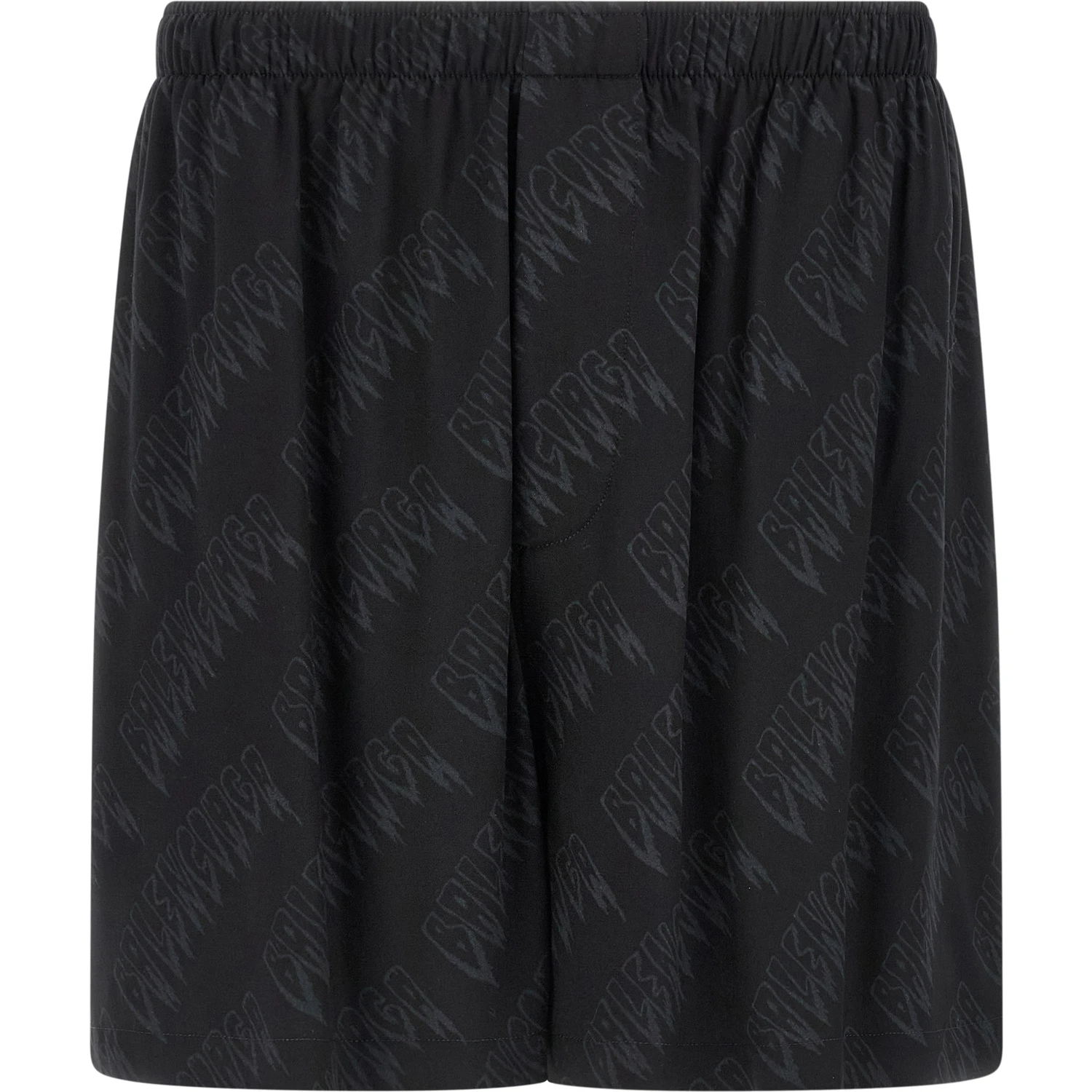 Black Viscose Bermuda Shorts