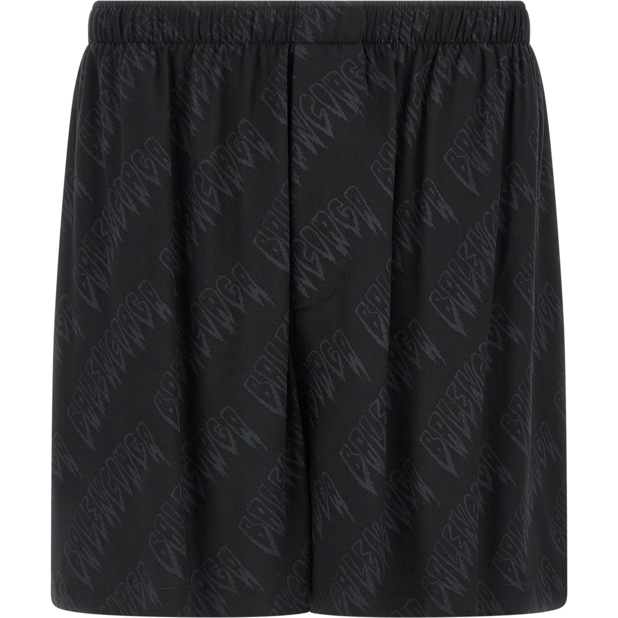 Black Viscose Bermuda Shorts