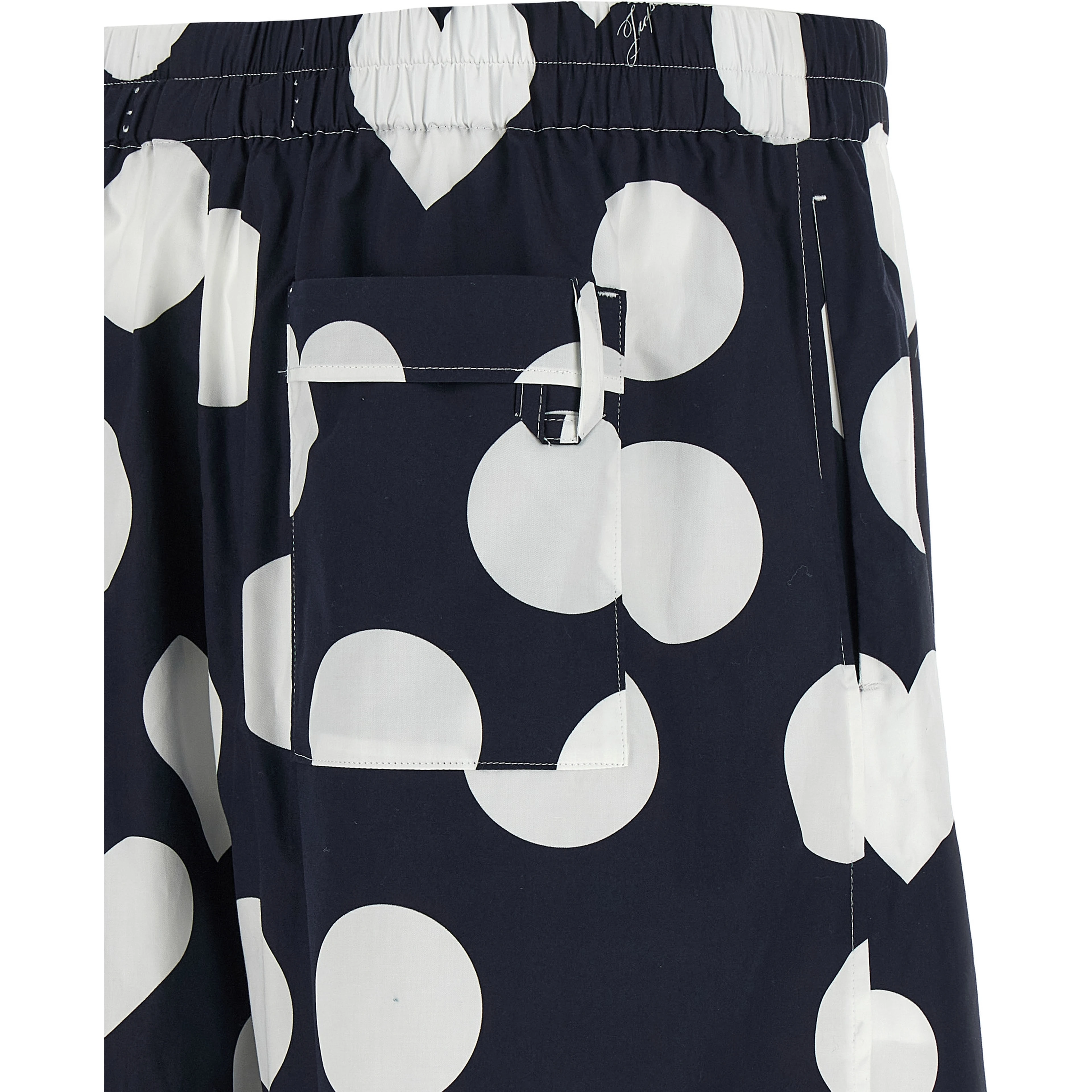 Blue Cotton Bermuda Shorts