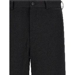 Black Wool Bermuda Shorts