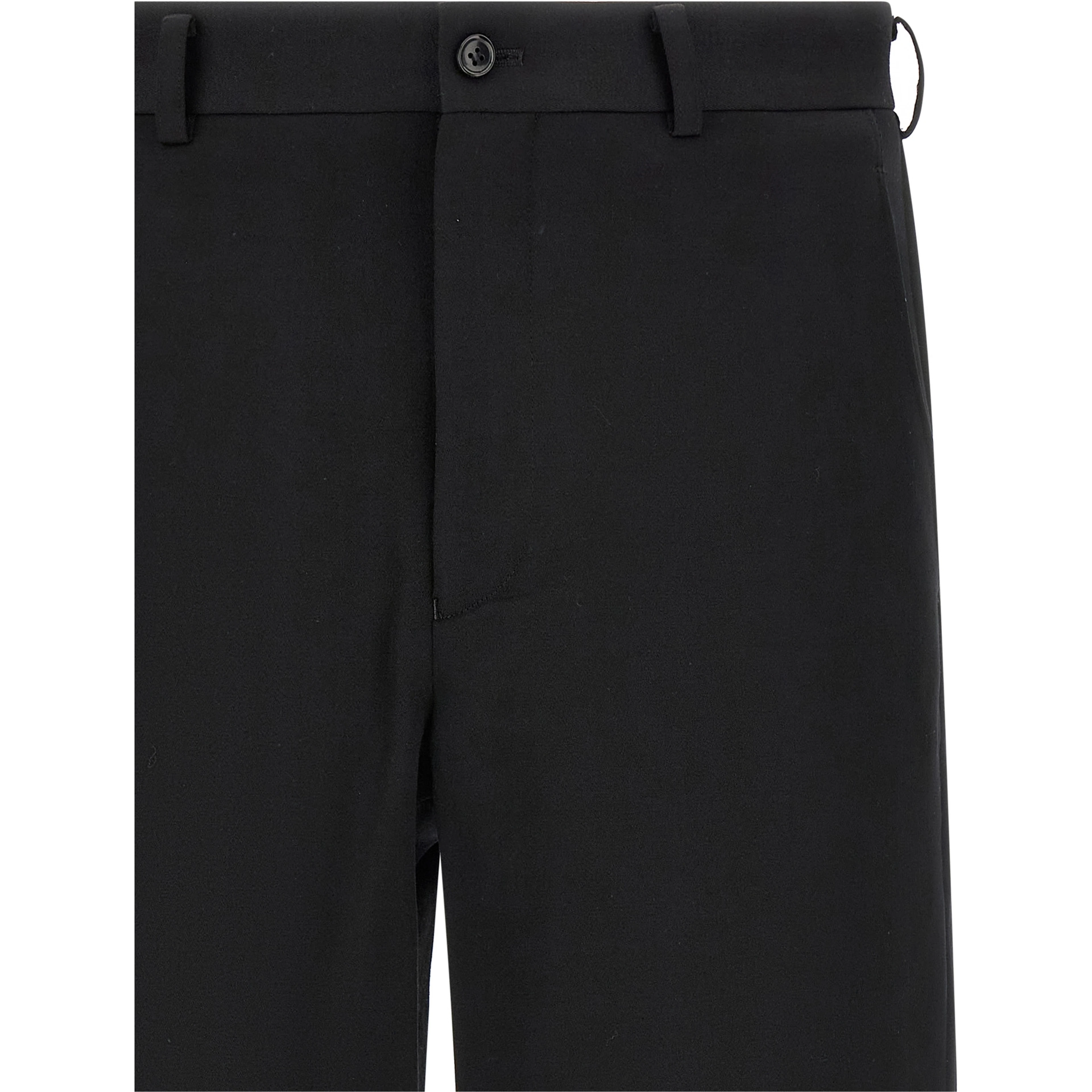 Black Wool Bermuda Shorts