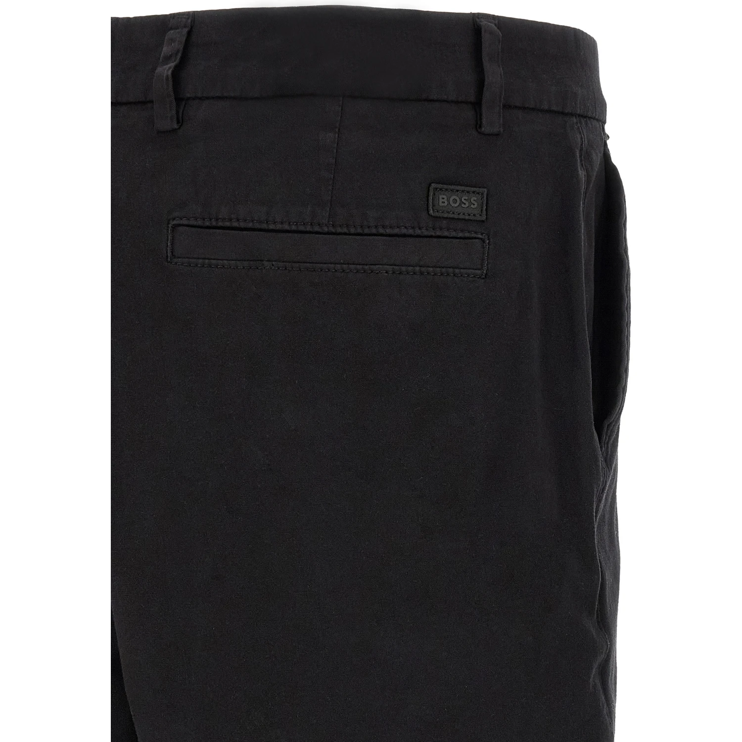 Black Cotton Bermuda Shorts