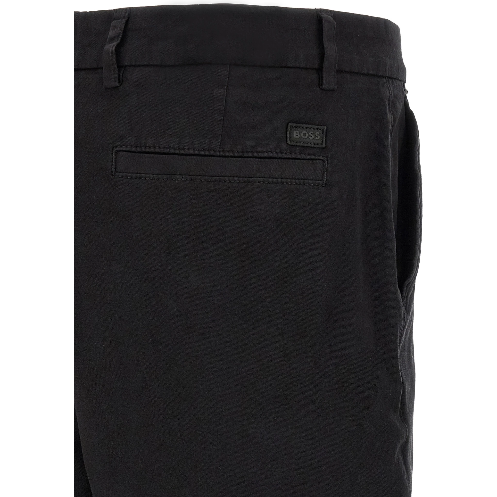 Black Cotton Bermuda Shorts