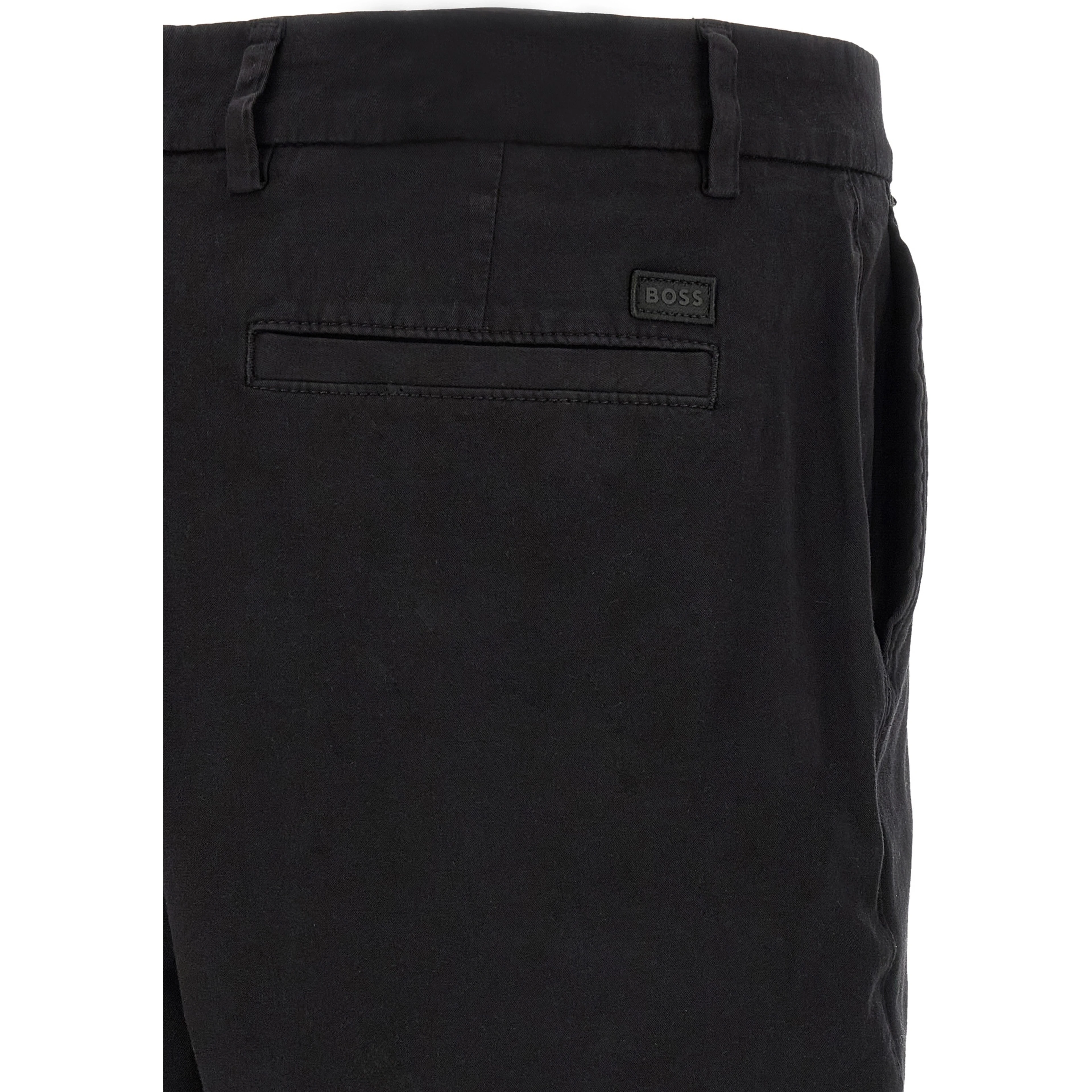 Black Cotton Bermuda Shorts