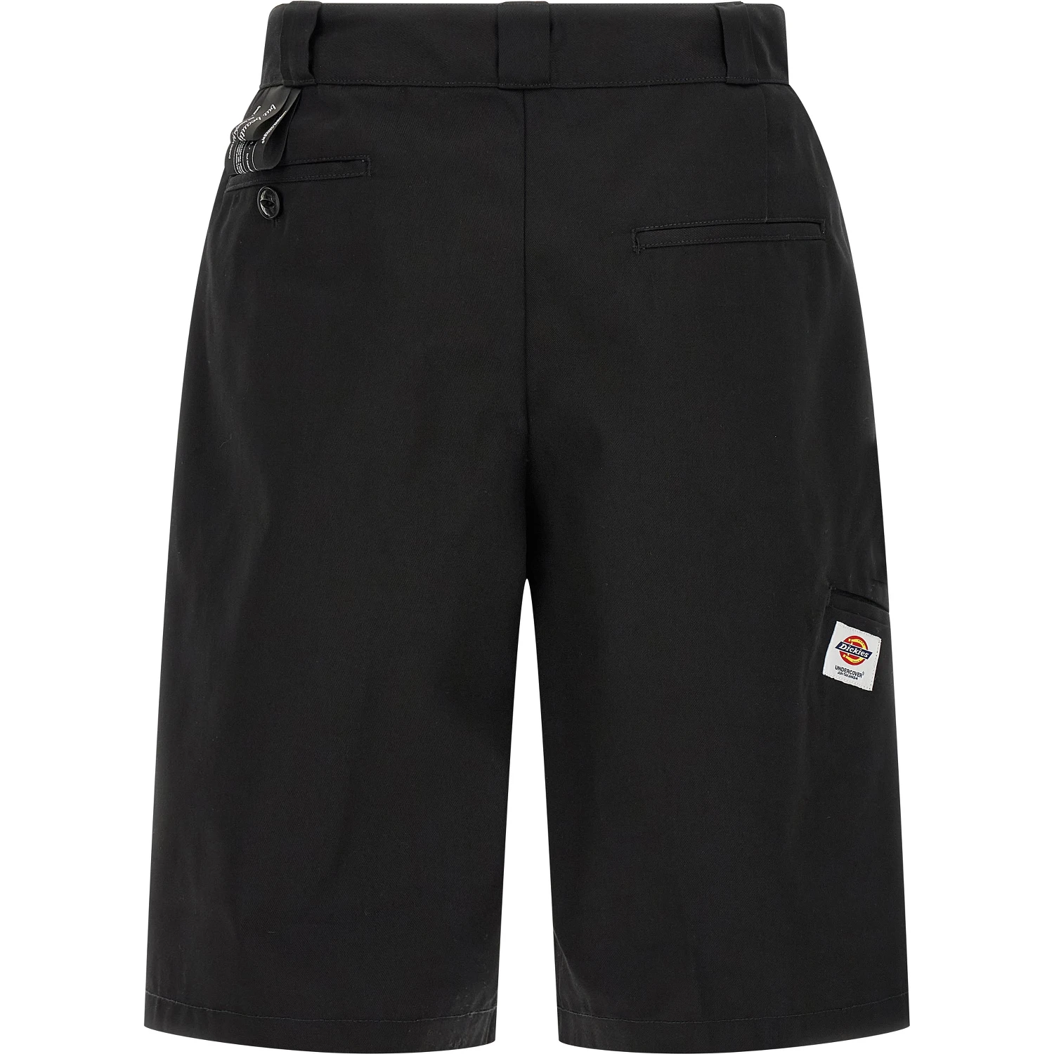 Black Polyester Bermuda Shorts