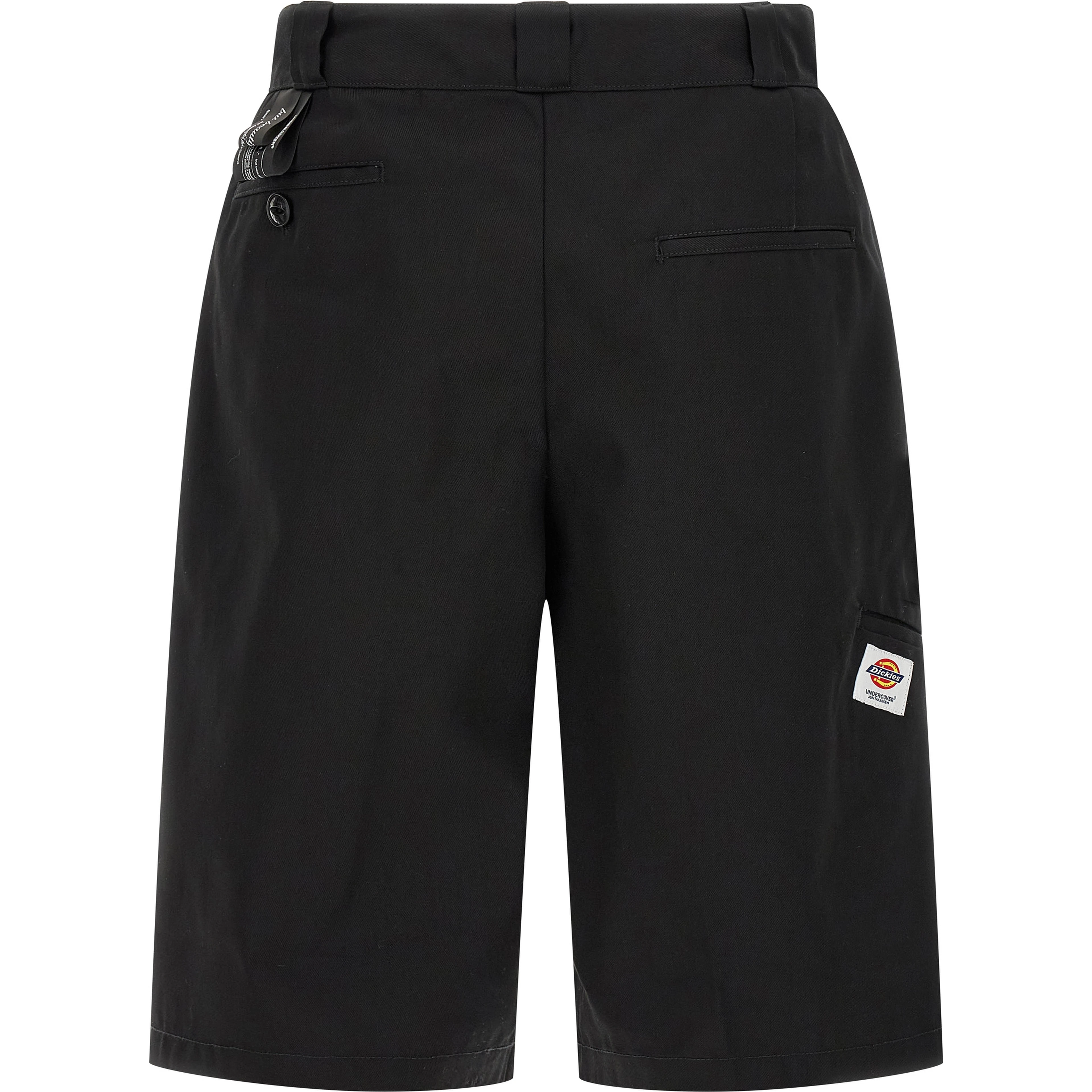 Black Polyester Bermuda Shorts