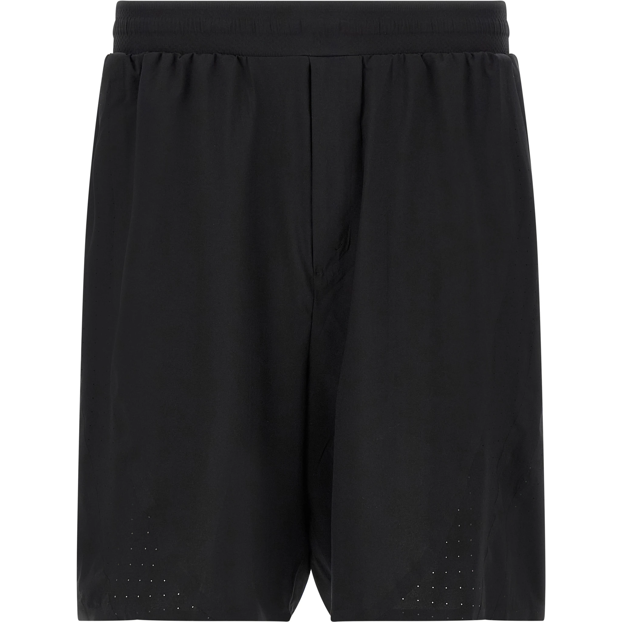 Black Polyester Bermuda Shorts