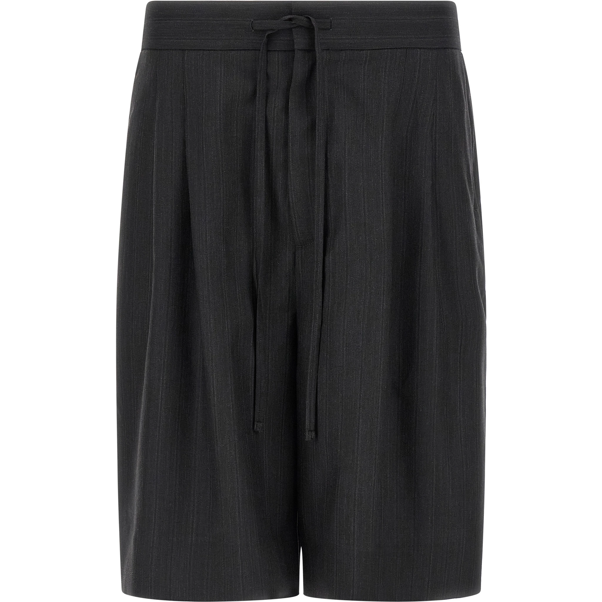 Black Virgin Wool Bermuda Shorts