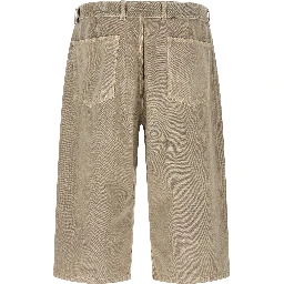 Gray Cotton Bermuda Shorts