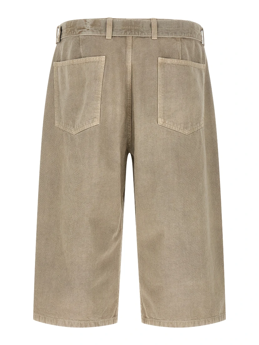 Gray Cotton Bermuda Shorts