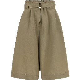 Bicolor Cotton Bermuda Shorts