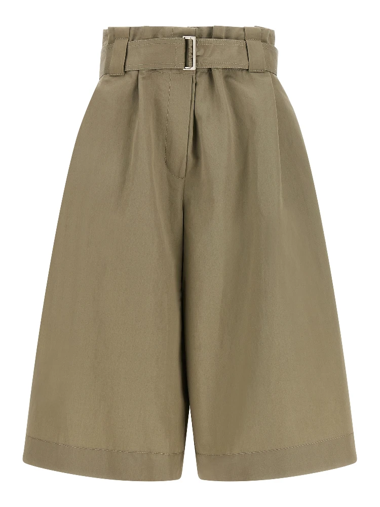 Bicolor Cotton Bermuda Shorts
