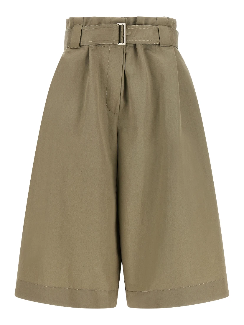 Bicolor Cotton Bermuda Shorts