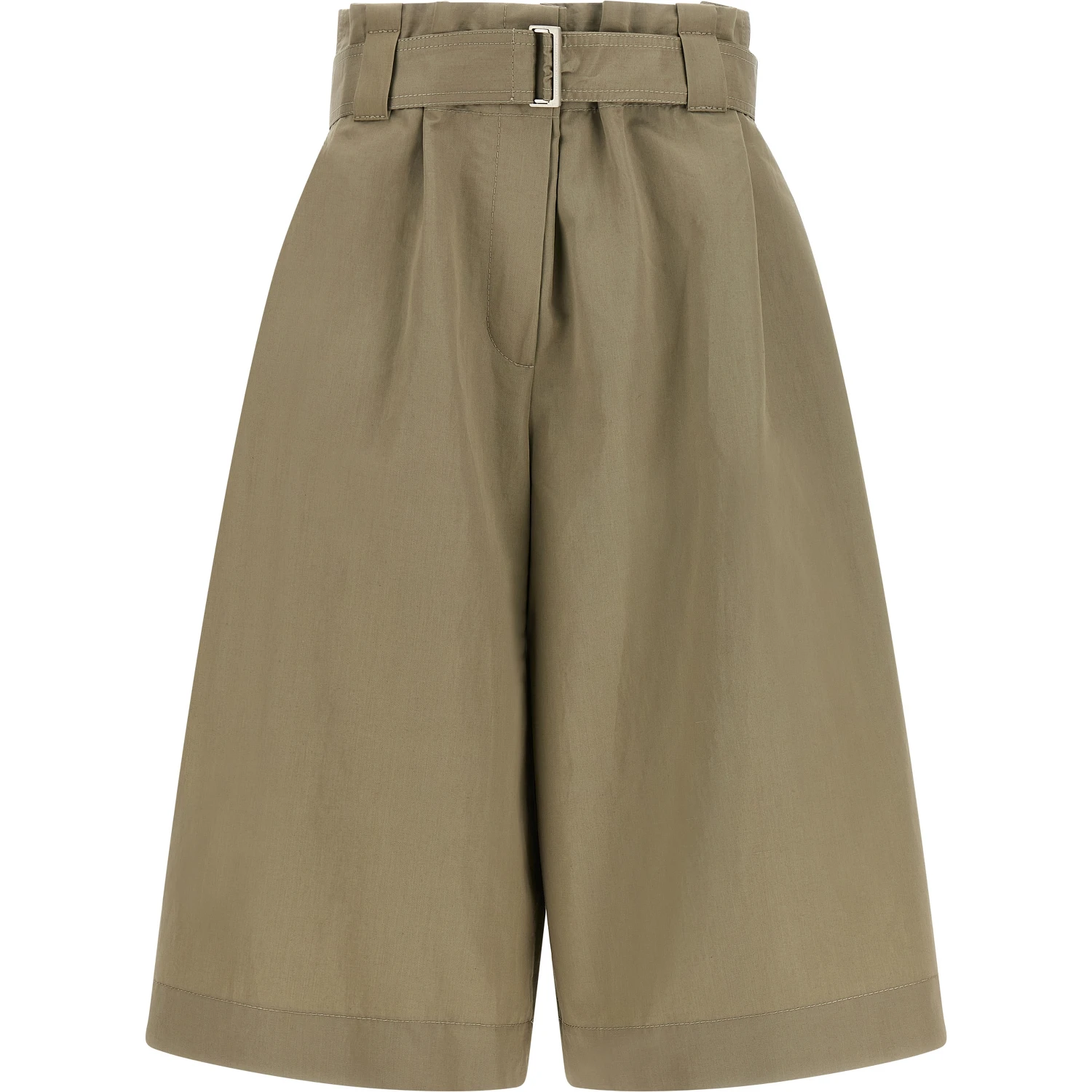 Bicolor Cotton Bermuda Shorts