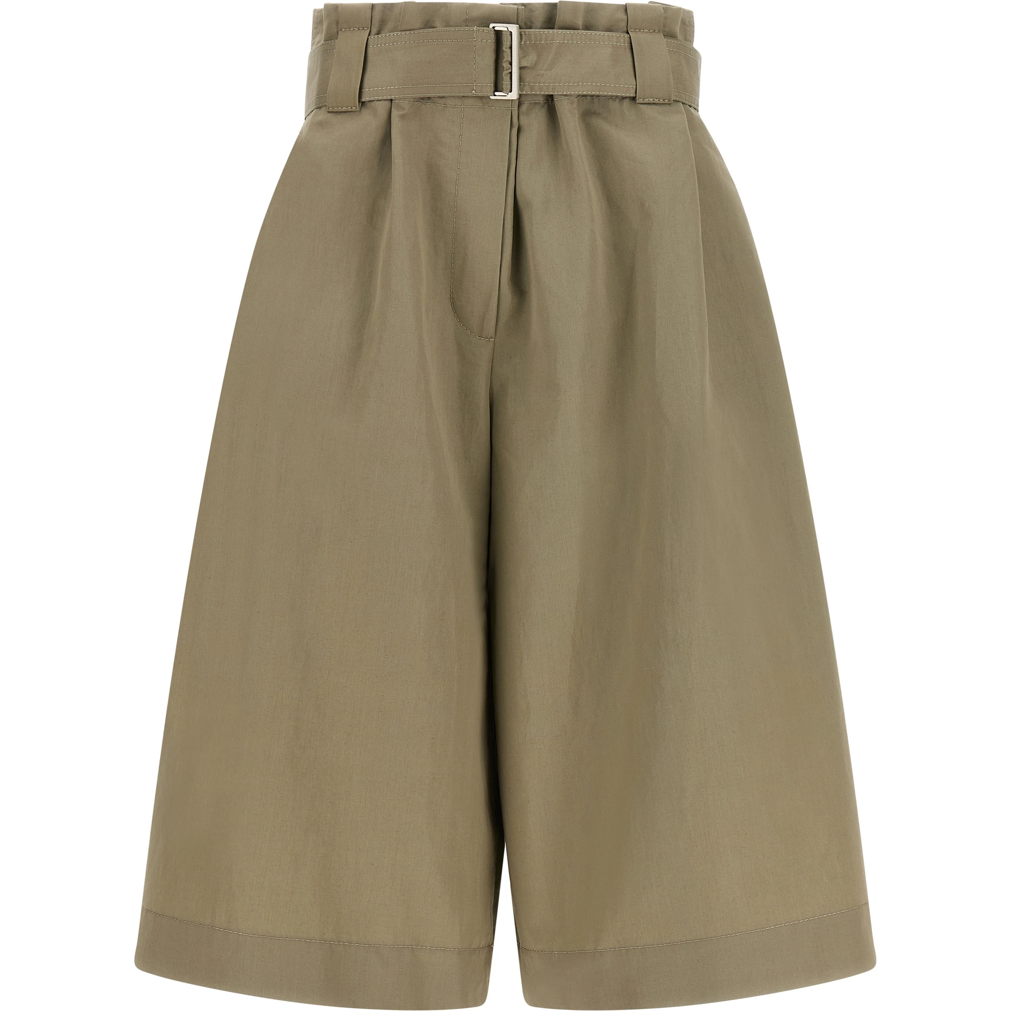 Bicolor Cotton Bermuda Shorts