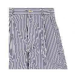 Blue Cotton Bermuda Shorts