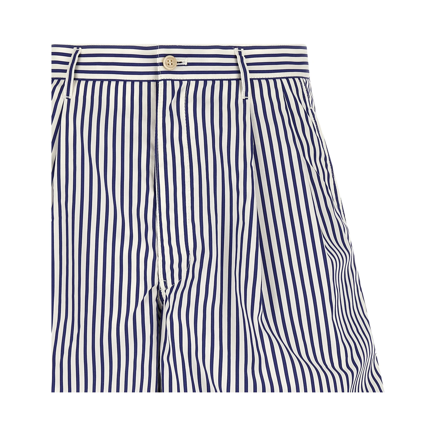 Blue Cotton Bermuda Shorts