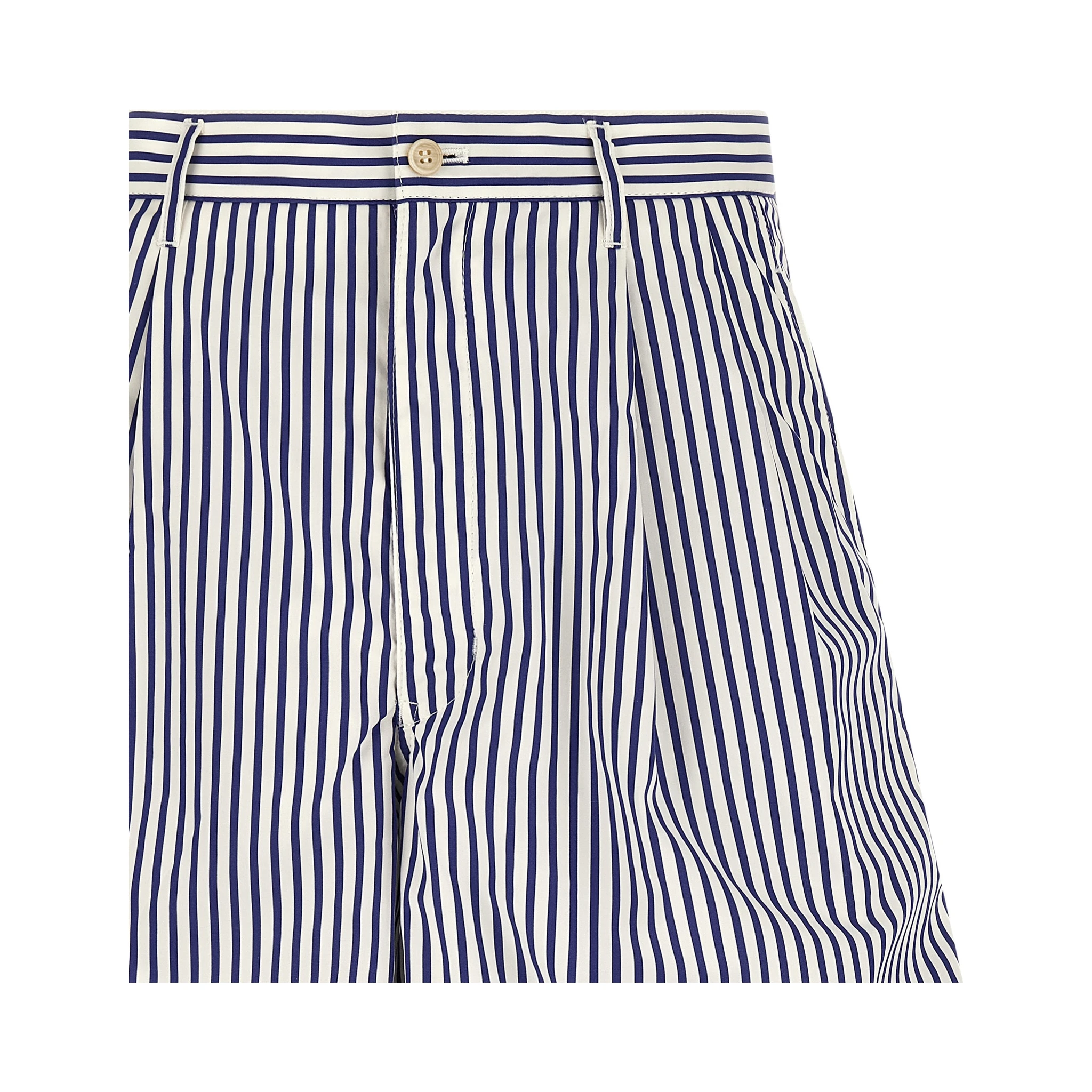 Blue Cotton Bermuda Shorts