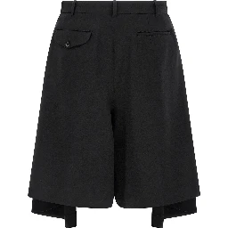 Black Wool Bermuda Shorts