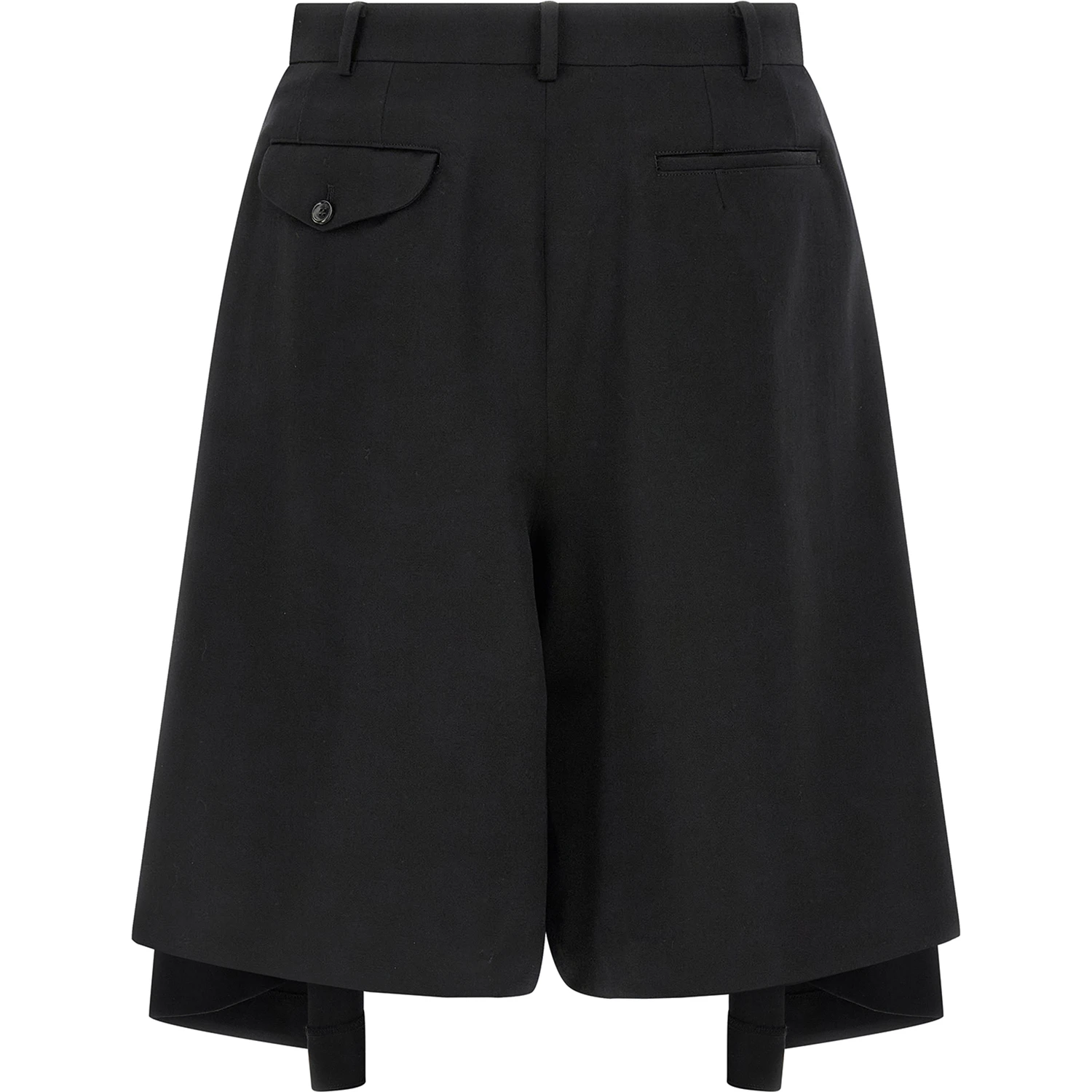 Black Wool Bermuda Shorts