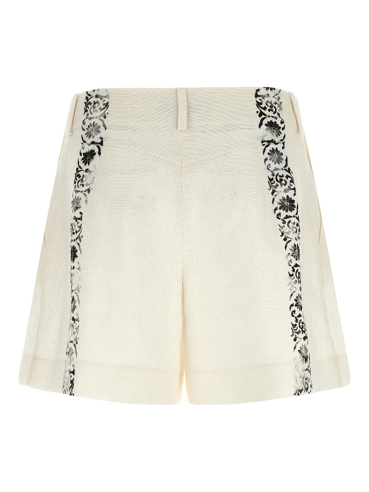 Bicolor Linen Bermuda Shorts alternative