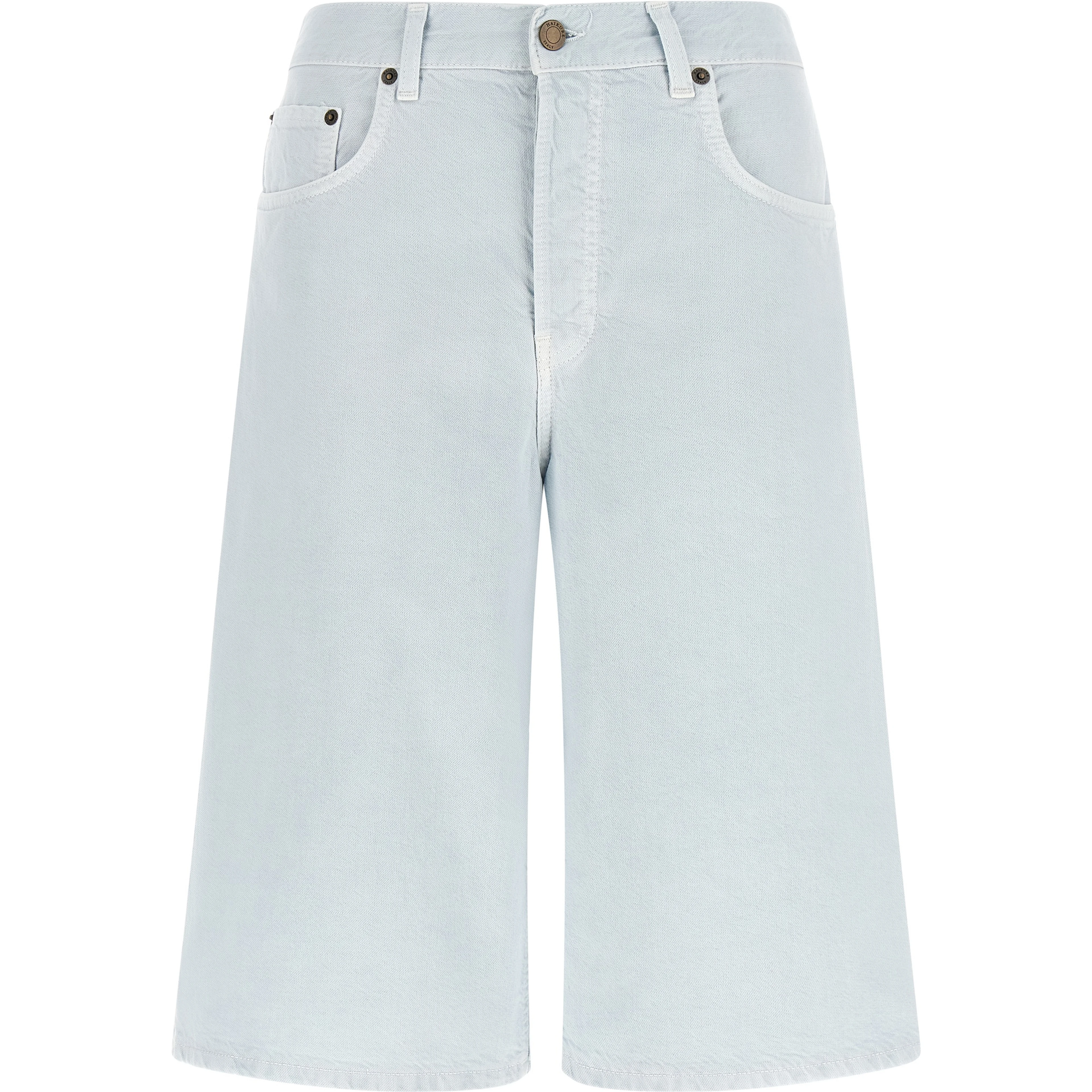 Blue Cotton Bermuda Shorts