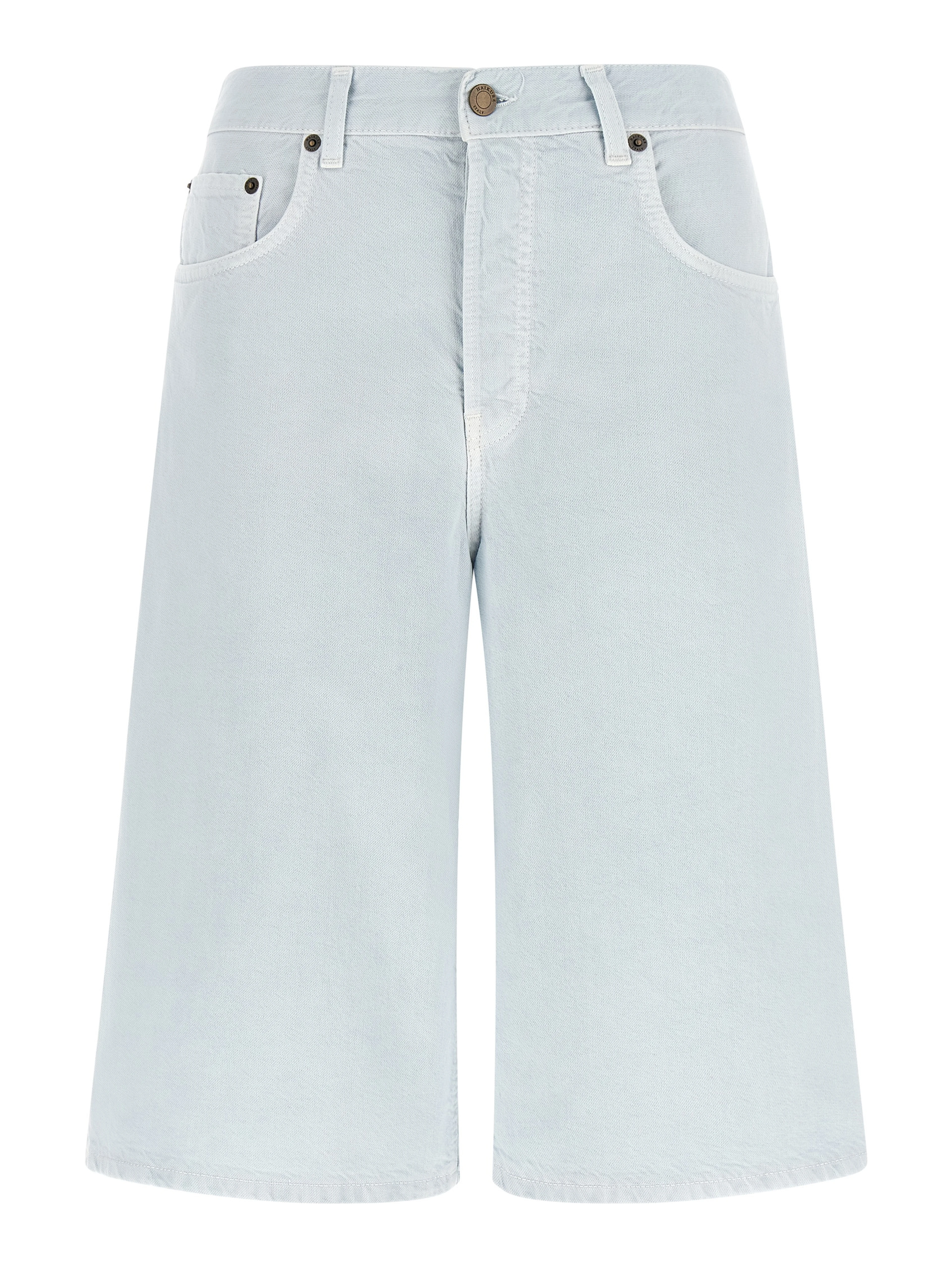 Blue Cotton Bermuda Shorts