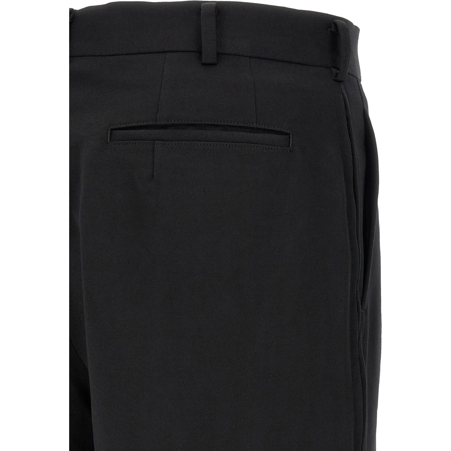 Black Wool Bermuda Shorts