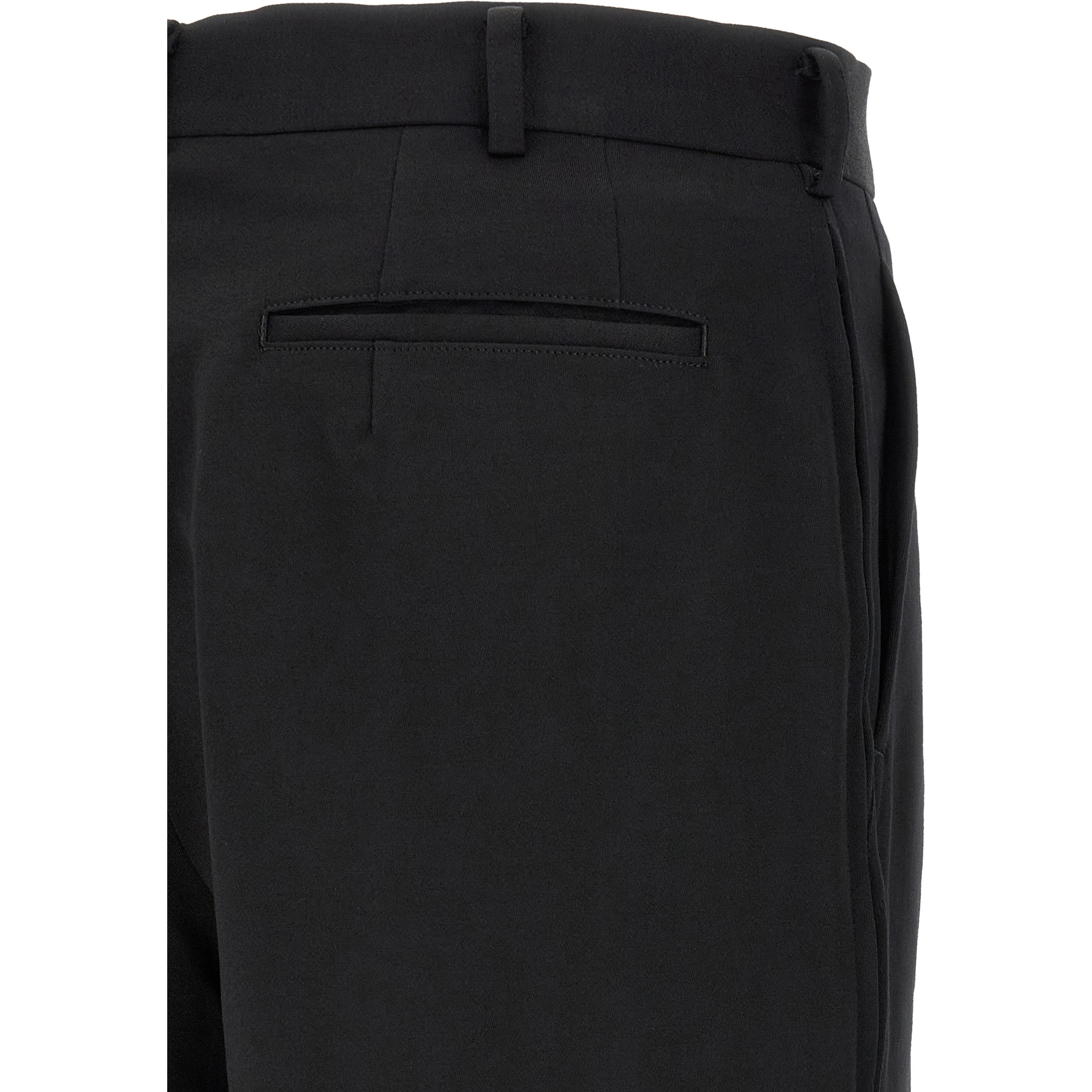 Black Wool Bermuda Shorts