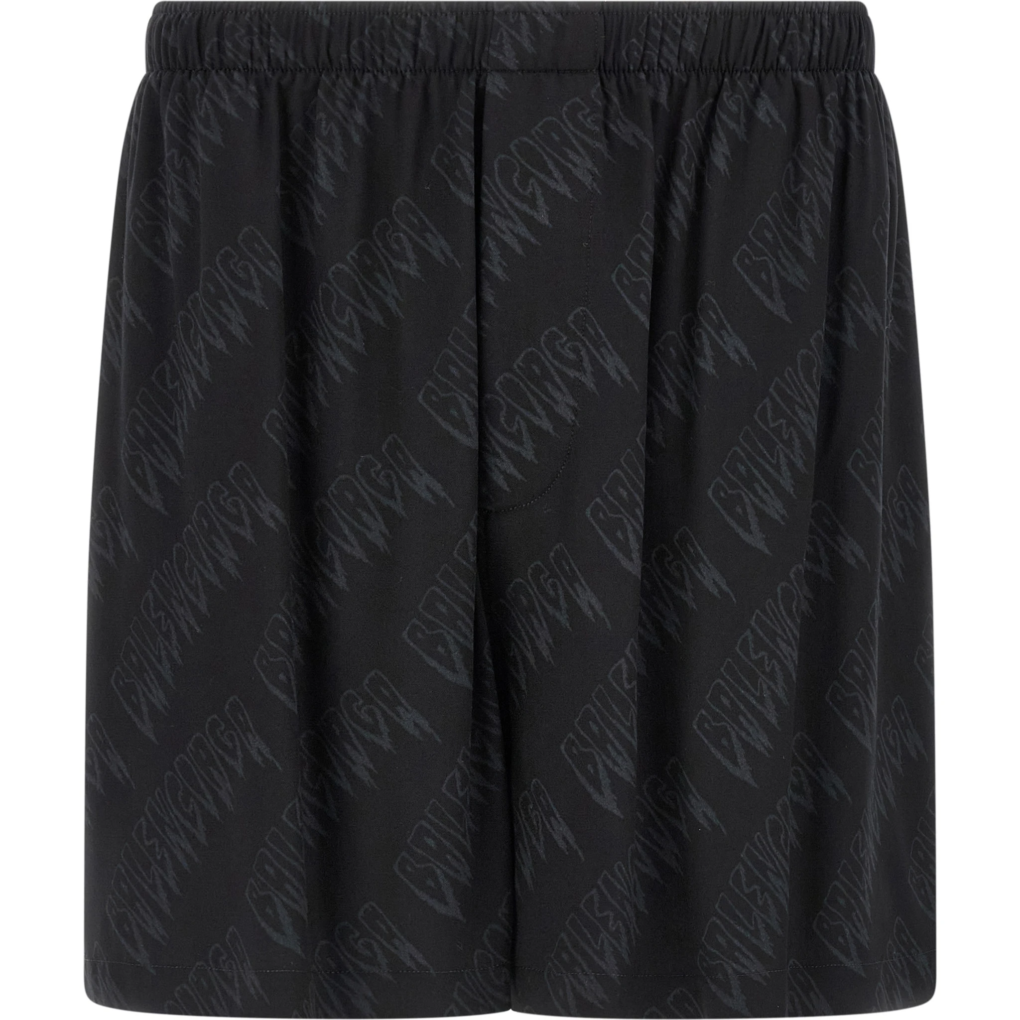 Black Viscose Bermuda Shorts