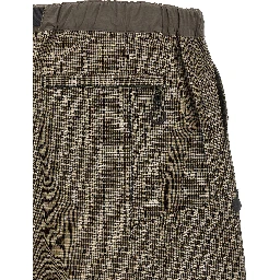 Bicolor Linen Bermuda Shorts