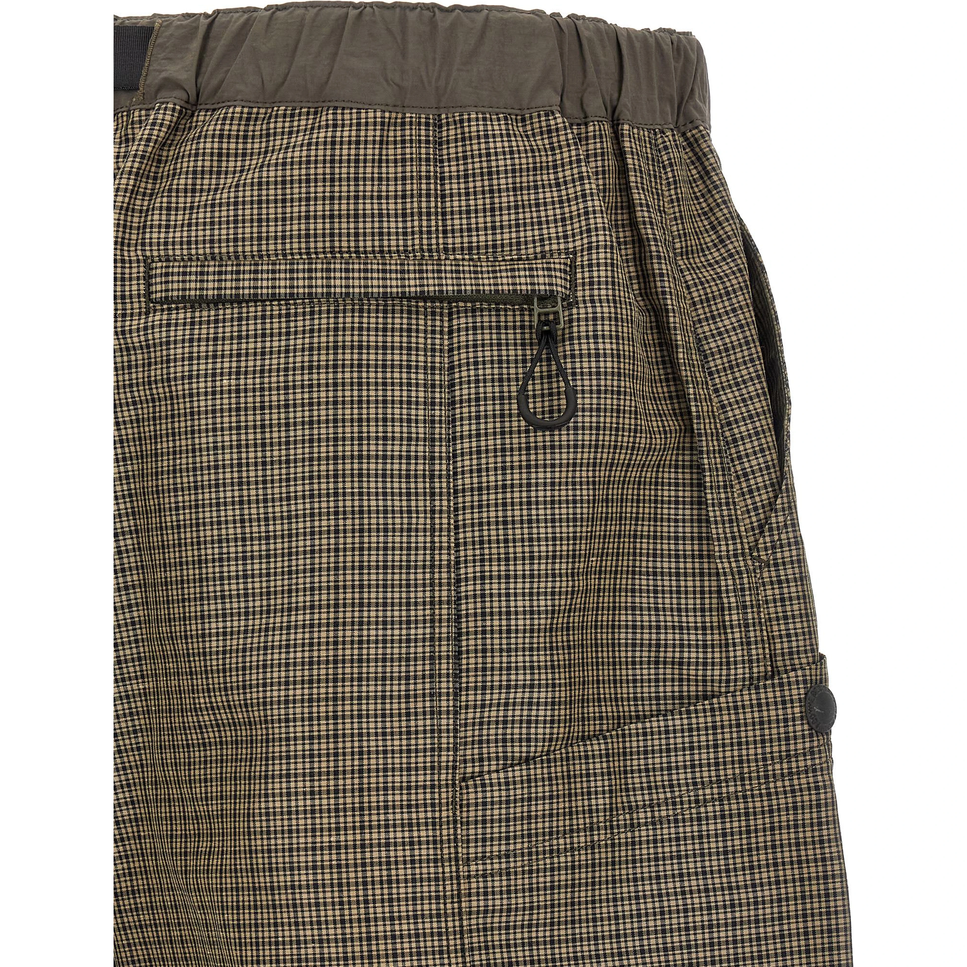 Bicolor Linen Bermuda Shorts