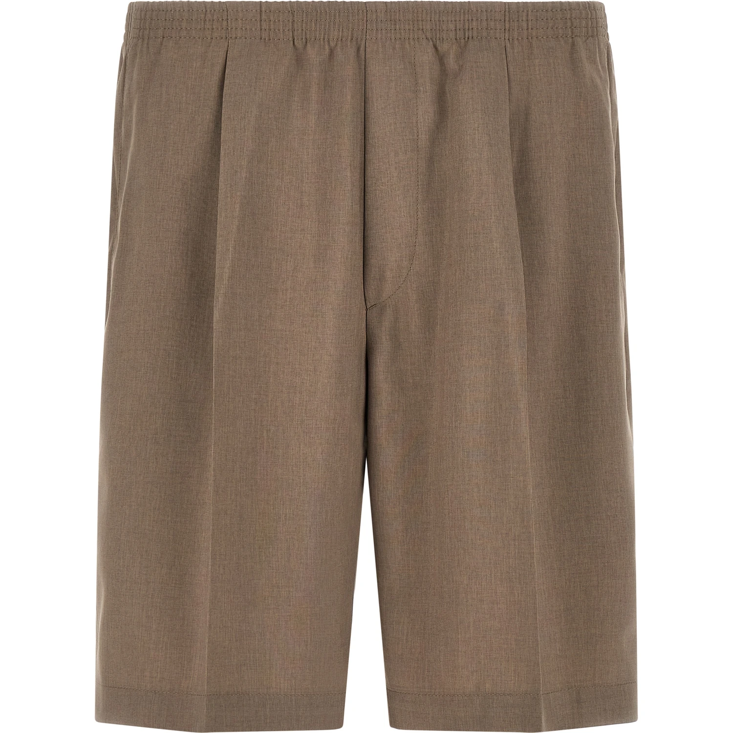 Brown Polyester Bermuda Shorts