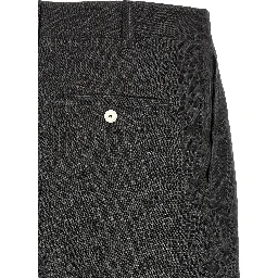 Gray Linen Bermuda Shorts