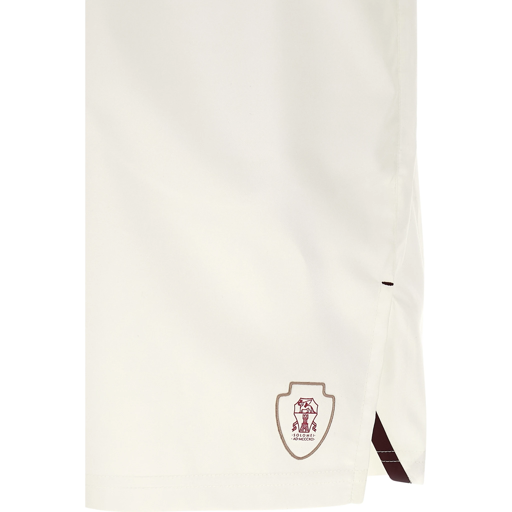 White Polyester Bermuda Shorts