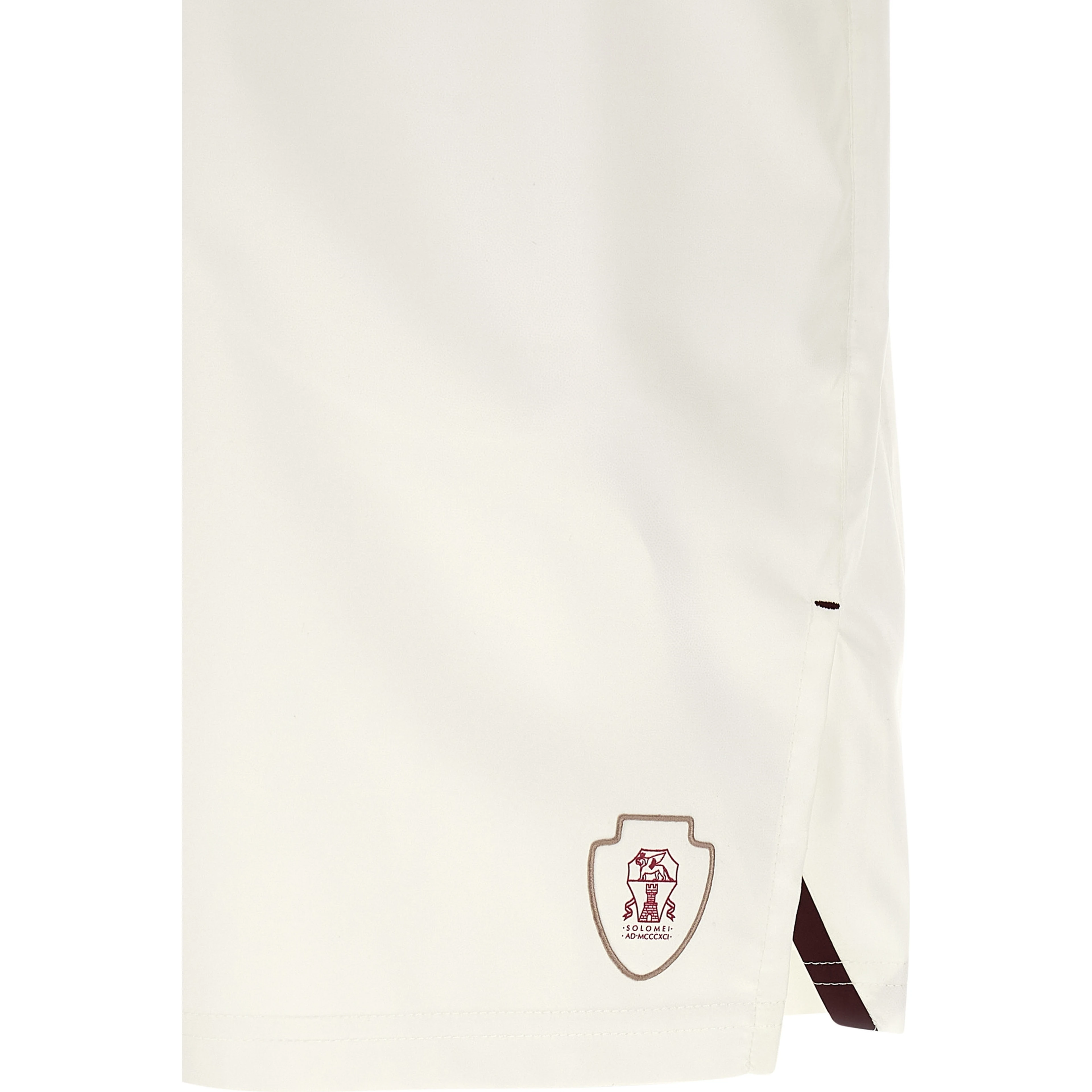 White Polyester Bermuda Shorts