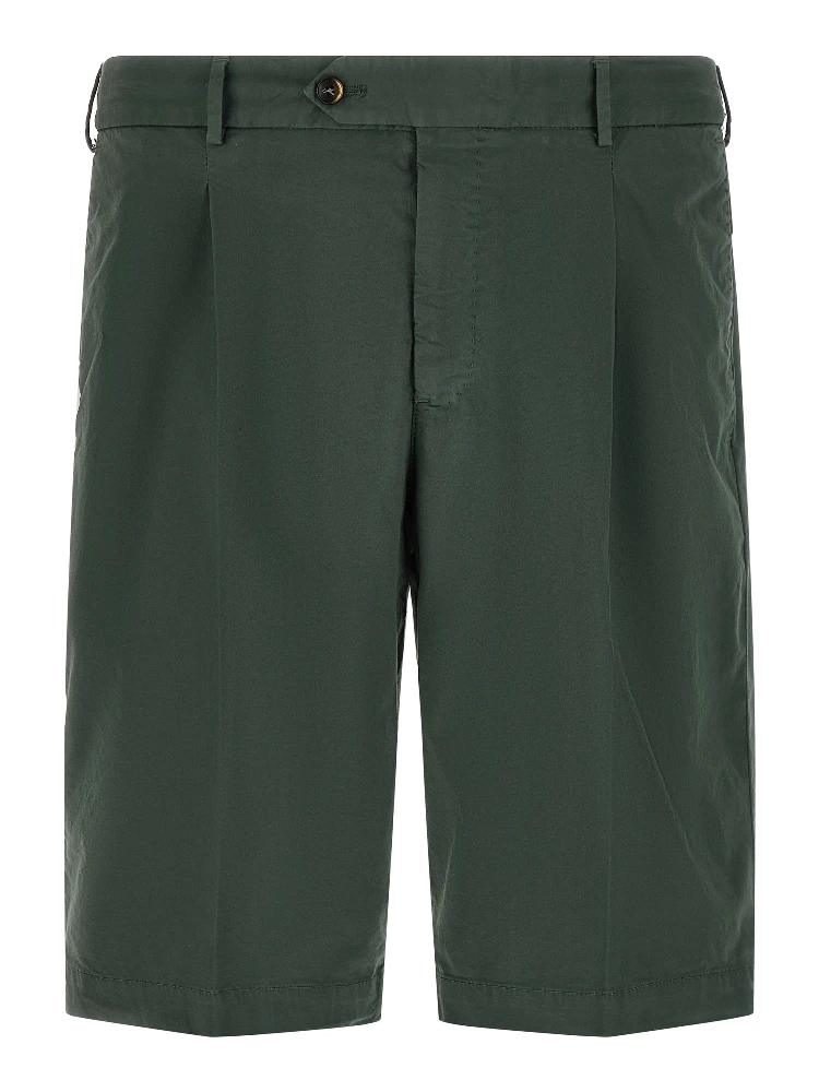 Bicolor Cotton Bermuda Shorts