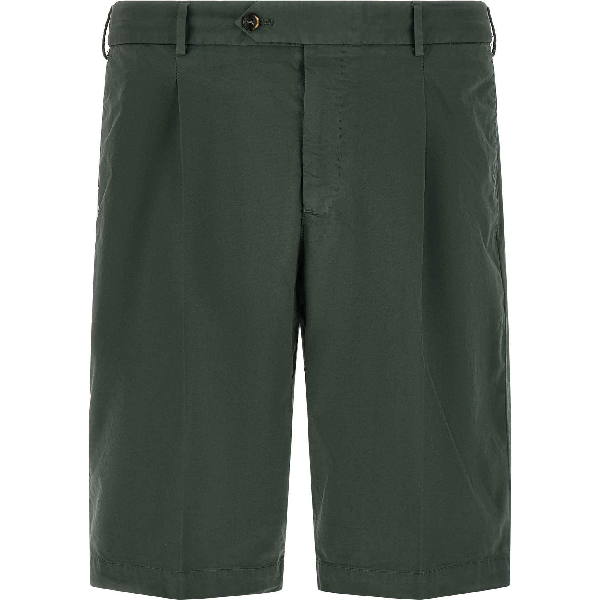 Bicolor Cotton Bermuda Shorts