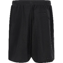 Black Polyester Bermuda Shorts